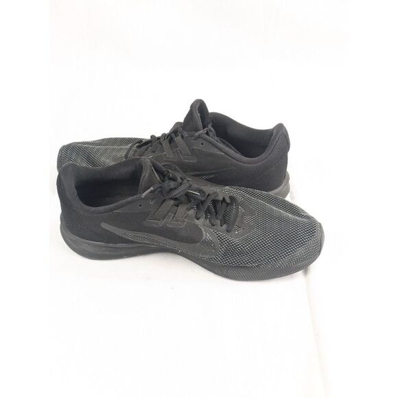Nike Downshifter 9 Running Shoes Womans Size 10 Athletic Sneakers Triple‎ Black - Picture 7 of 9